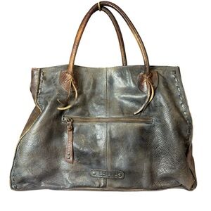 Bed|Stu Brown Leather Tote Bag - Rustic Brown Shoulder Bag